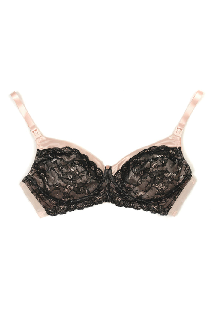 Black and Blush Nursing Bra