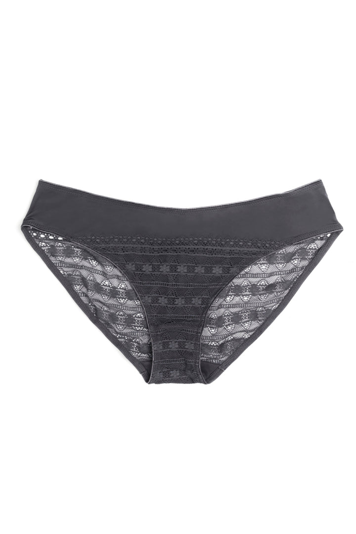 Grey Lacy Maternity Briefs